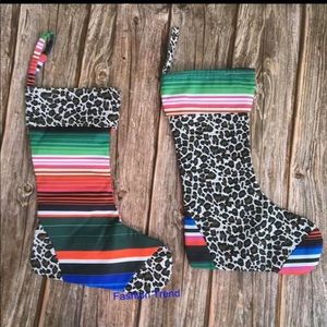 NEW  2 PACK SERAPE & LEOPARD STOCKINGS